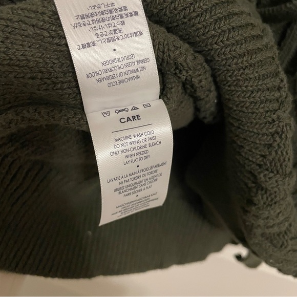 United by Blue Sweater Dress, Chunky Cable Knit Recycled Cotton in Forest Green - Picture 9 of 10